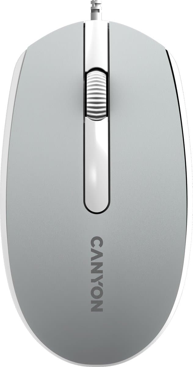 Canyon M-10 Bedrade Muis - Kantoorapparatuur - Soepel Glijdend Effect - Optische Precisie - Symmetrisch Ontwerp - Donker Grijs