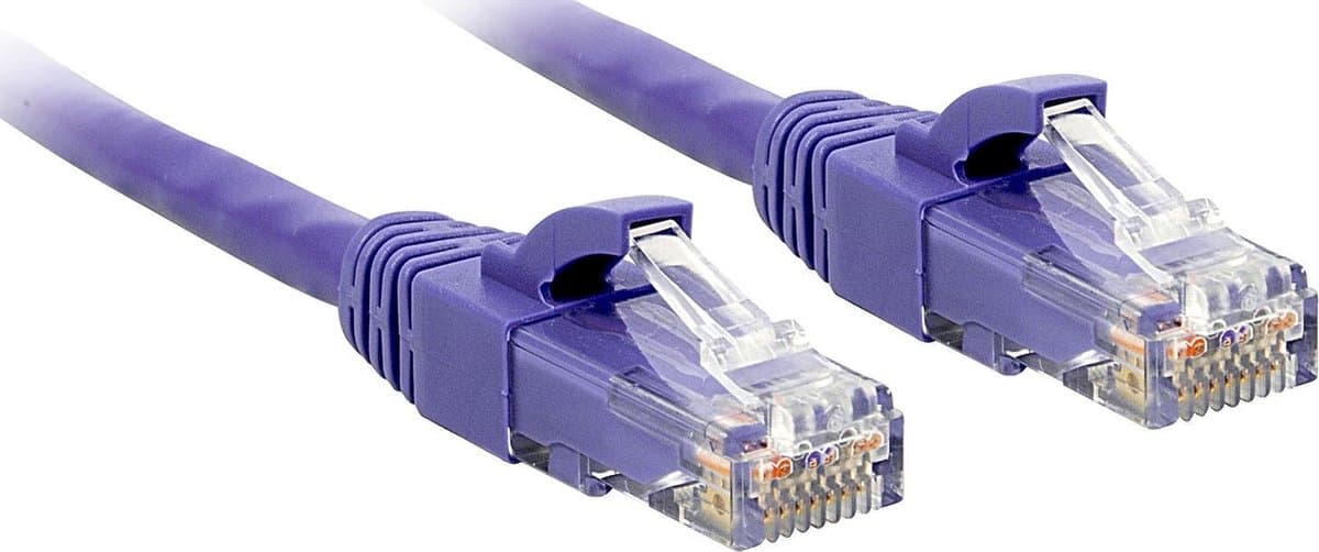 LINDY 48126 RJ45 Netwerkkabel, patchkabel CAT 6 U/UTP 7.50 m Violet Snagless 1 stuk(s)