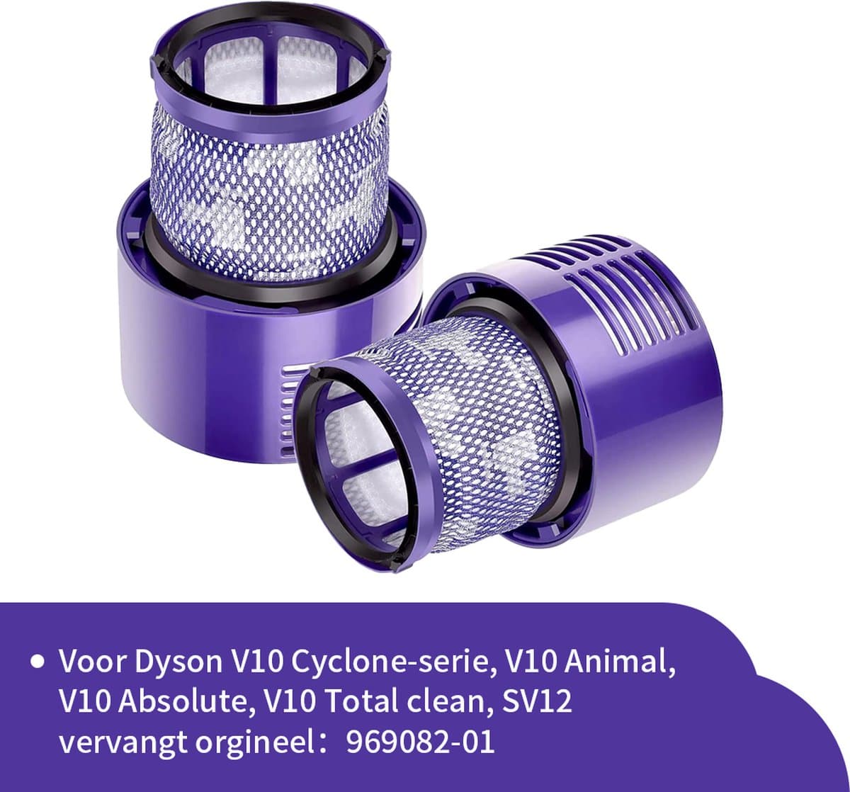Replacements® HEPA filters geschikt voor Dyson V10 - 2 stuks