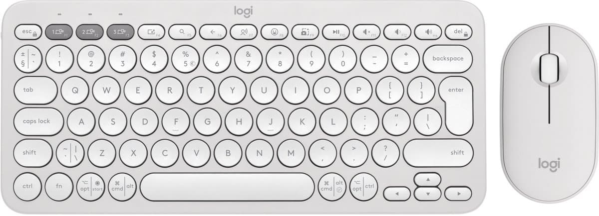 Logitech Pebble 2 Combo Qwerty Wit