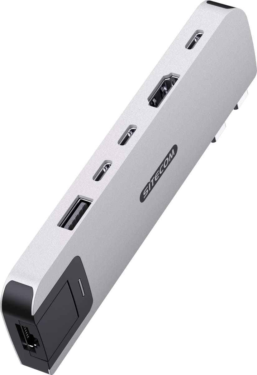 Sitecom - Multiport hub - 6 in 2 - Macbook - Gold - Macbook Air - 100W - 10 Gbps - 4K 60Hz