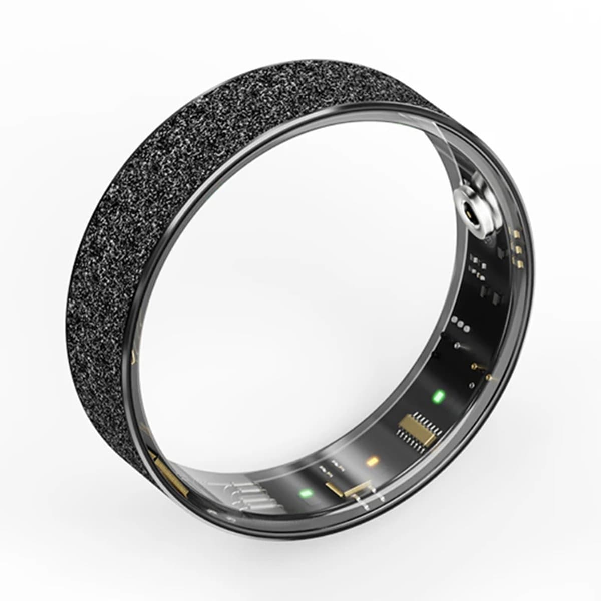 WizBay Premium Select® Zwarte FrostLook Smart Ring Dames Heren - Oplaad Case - Hypoallergeen - Hartslag & Slaap Monitor - IP68 Waterdicht - O2 Meting - Gesture Functie - Multiple Sport Modi - #11
