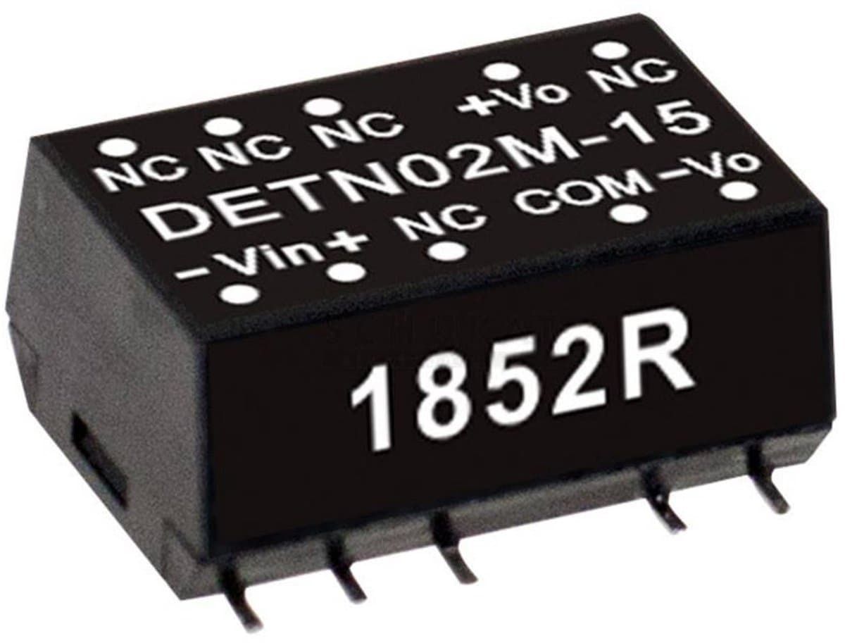 MW Mean Well DETN02N-05 DC/DC-convertermodule 200 mA 2 W Aantal uitgangen: 2 x Inhoud 1 stuk(s)