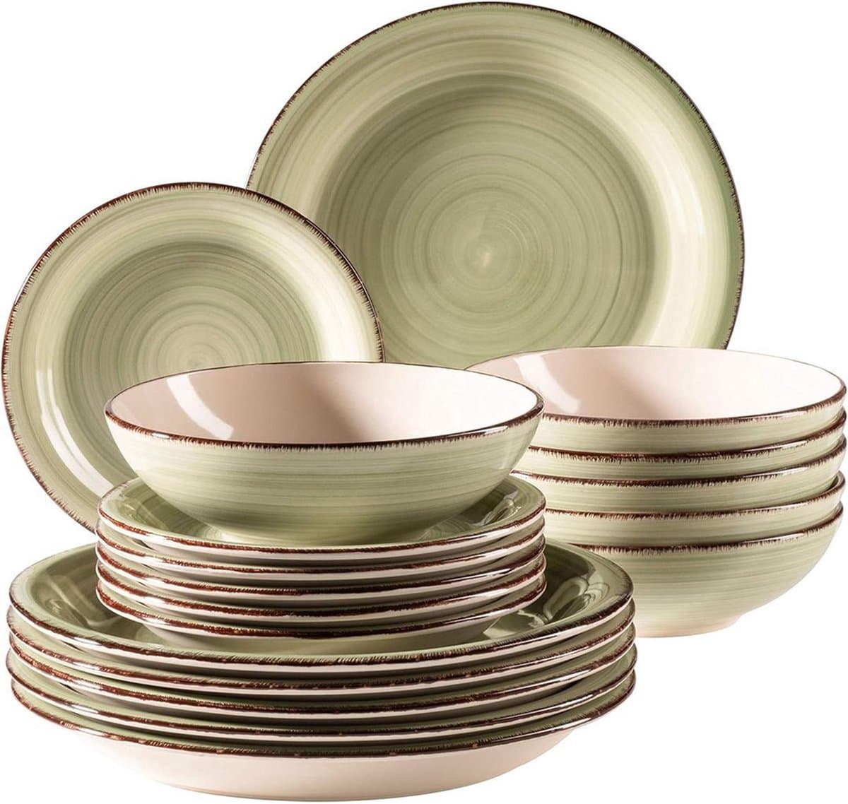 MKSS® Serviesset 6 Persoons - Serviessets - Bordenset - Chique Bordenset - Porselein - Goud