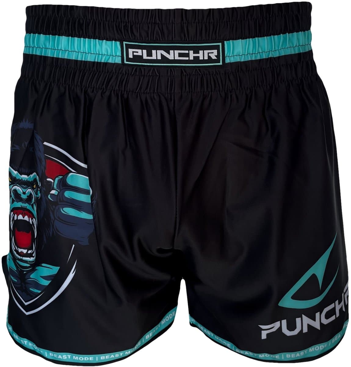 PunchR™ Beast Mode Muay Thai Fight Short Zwart Groen - S