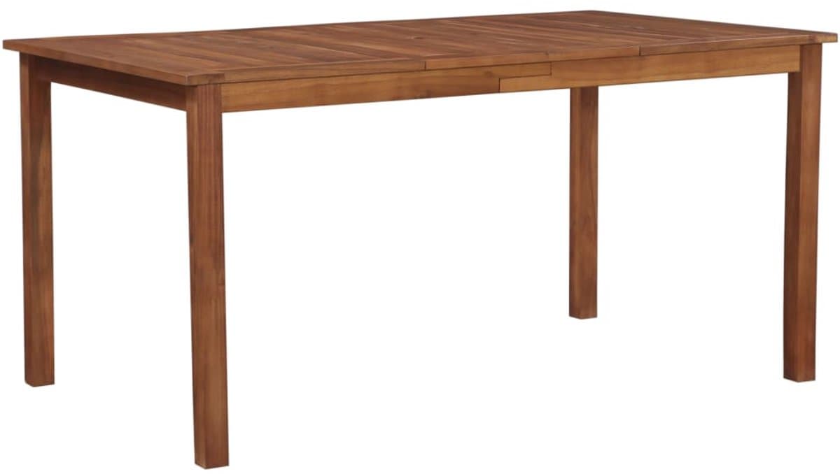 vidaXL Tuin tafel - Massief acaciahout, 150 x 90 x 74 cm, Bruin