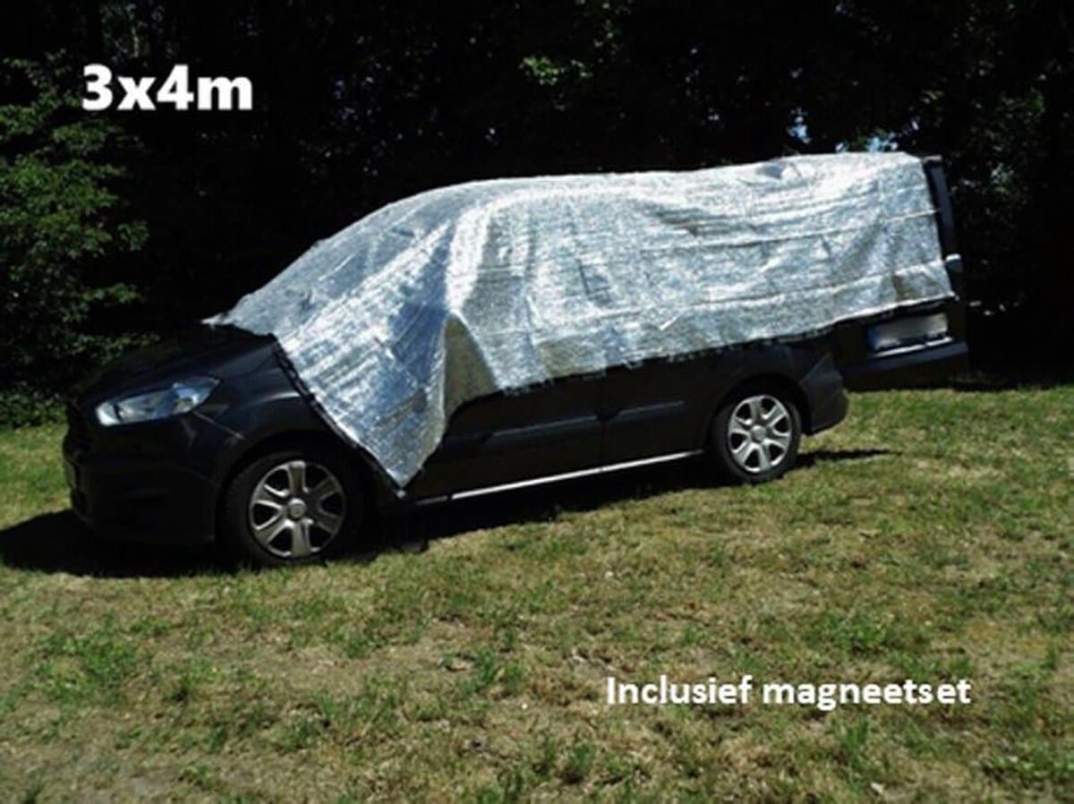 Aluminium Schaduwnet 3x4 m met magneethaken