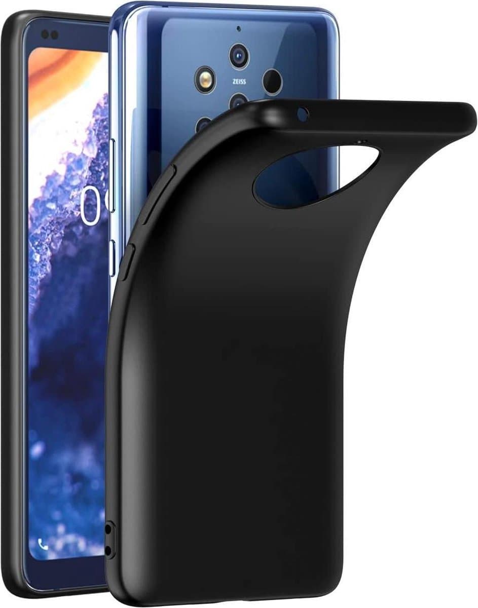 Silicone hoesje Geschikt voor: Nokia 9 PureView -  zwart