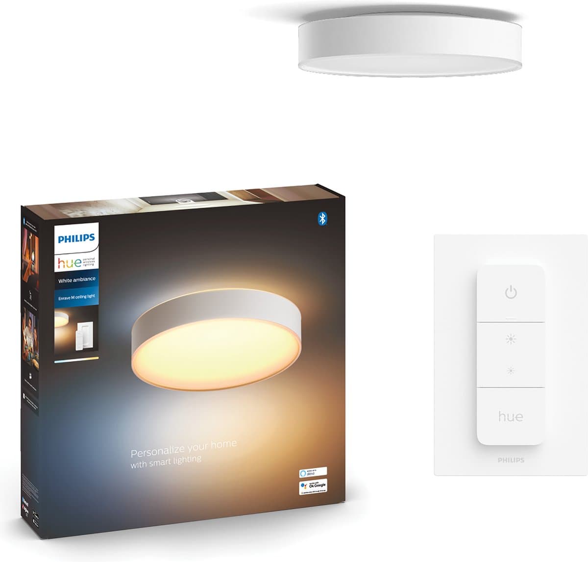 Philips Hue Enrave M plafondlamp White Ambiance Wit + dimmer