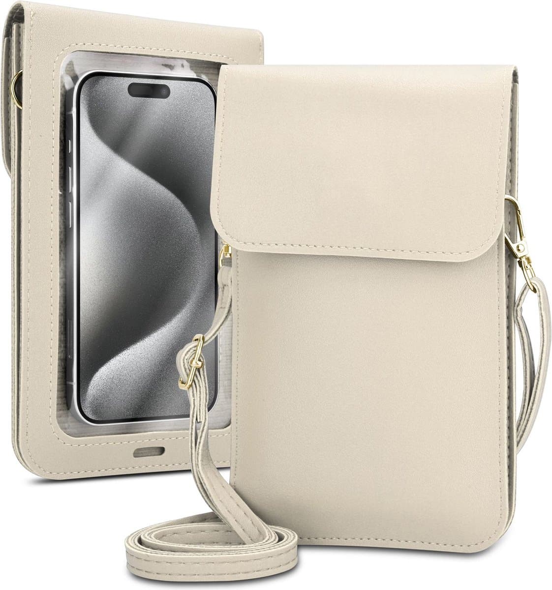 Mobielhoesje geschikt voor Realme C21 in WIT Etui Case Cover Handtas voor dames