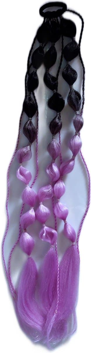 Hair extensions - Donker bruin lila - 60 cm lang - Haar stuk - Gekleurde hair extensions - Synthetisch haar - Haar vlechten