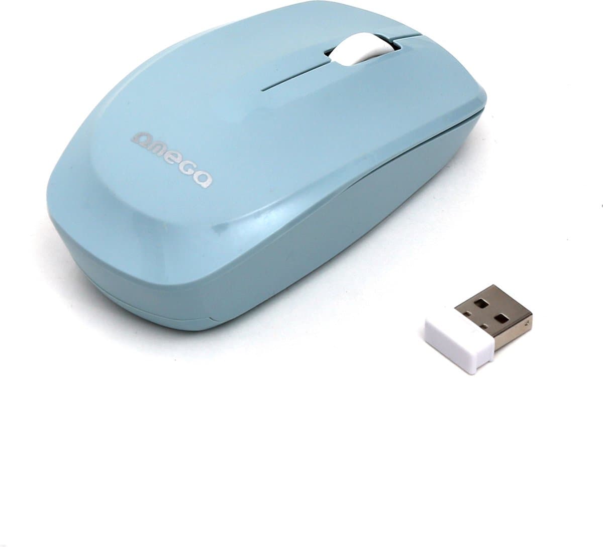 OMEGA - Draadloze Muis - 1200 DPI - Tot 10 Meter Bereik - Blauw