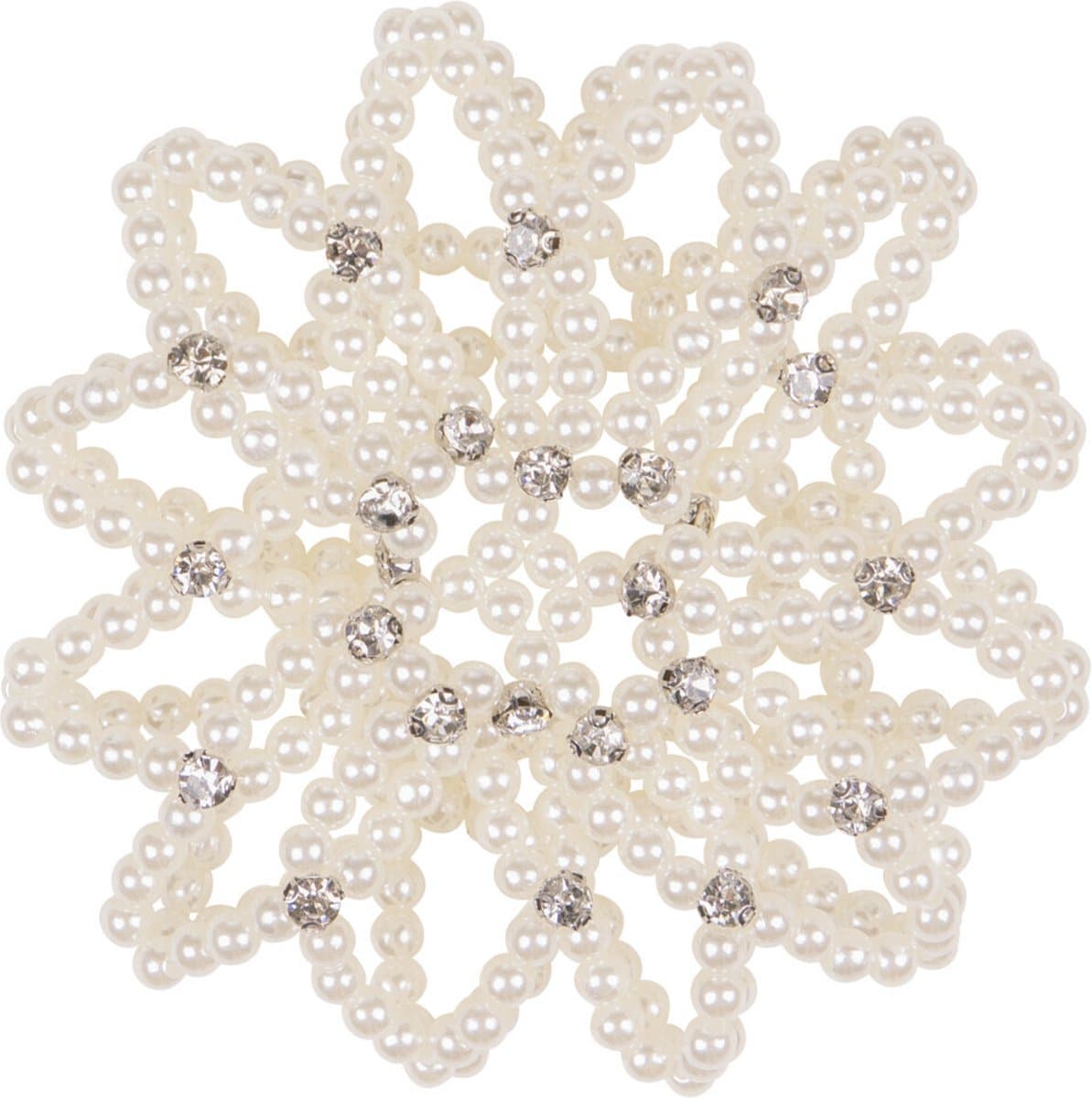 QHP - Haarnetje Pearl met Strass - Wit
