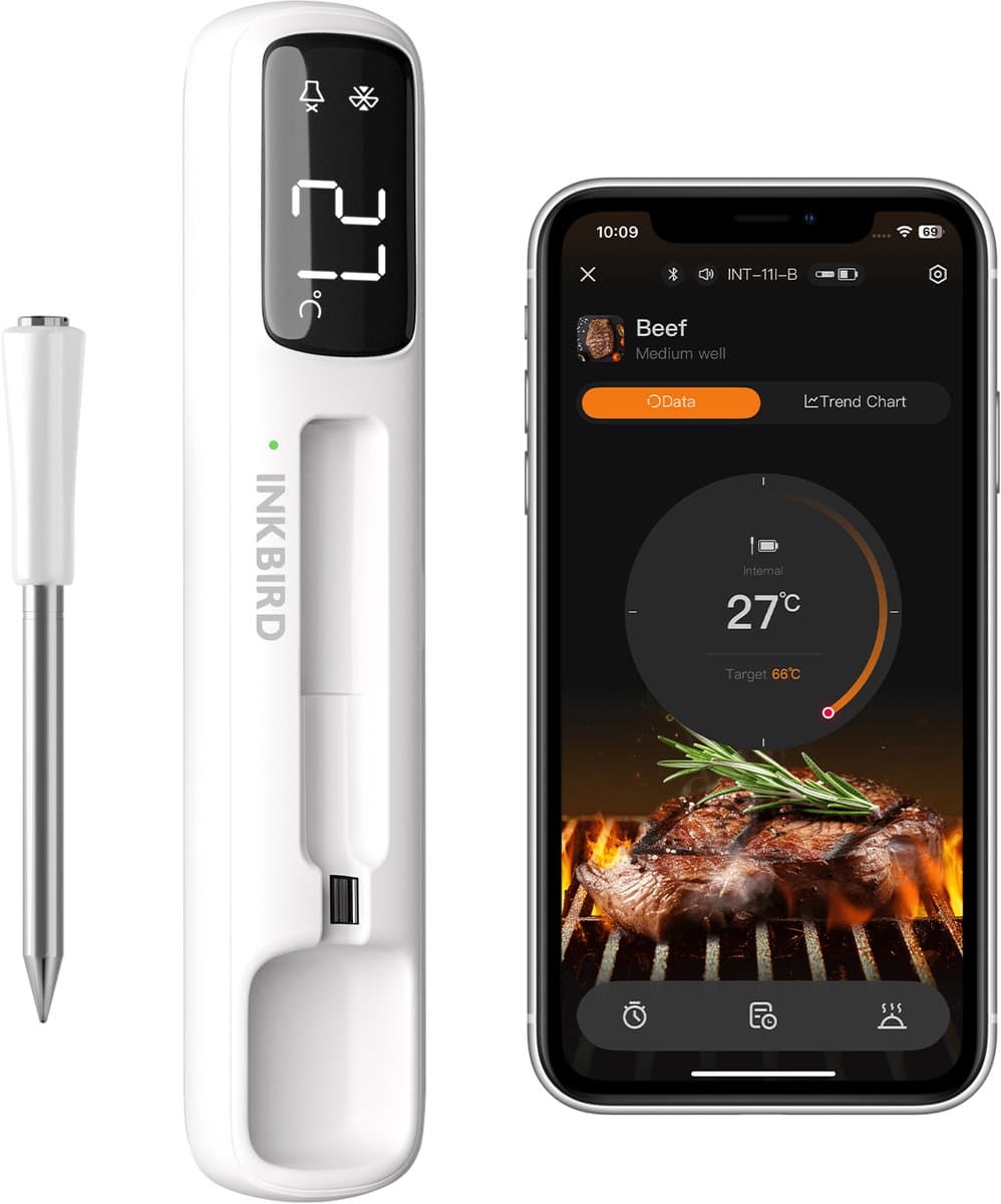 INKBIRD INT-11I-B Mini BBQ vleesthermometer nieuwe 2025