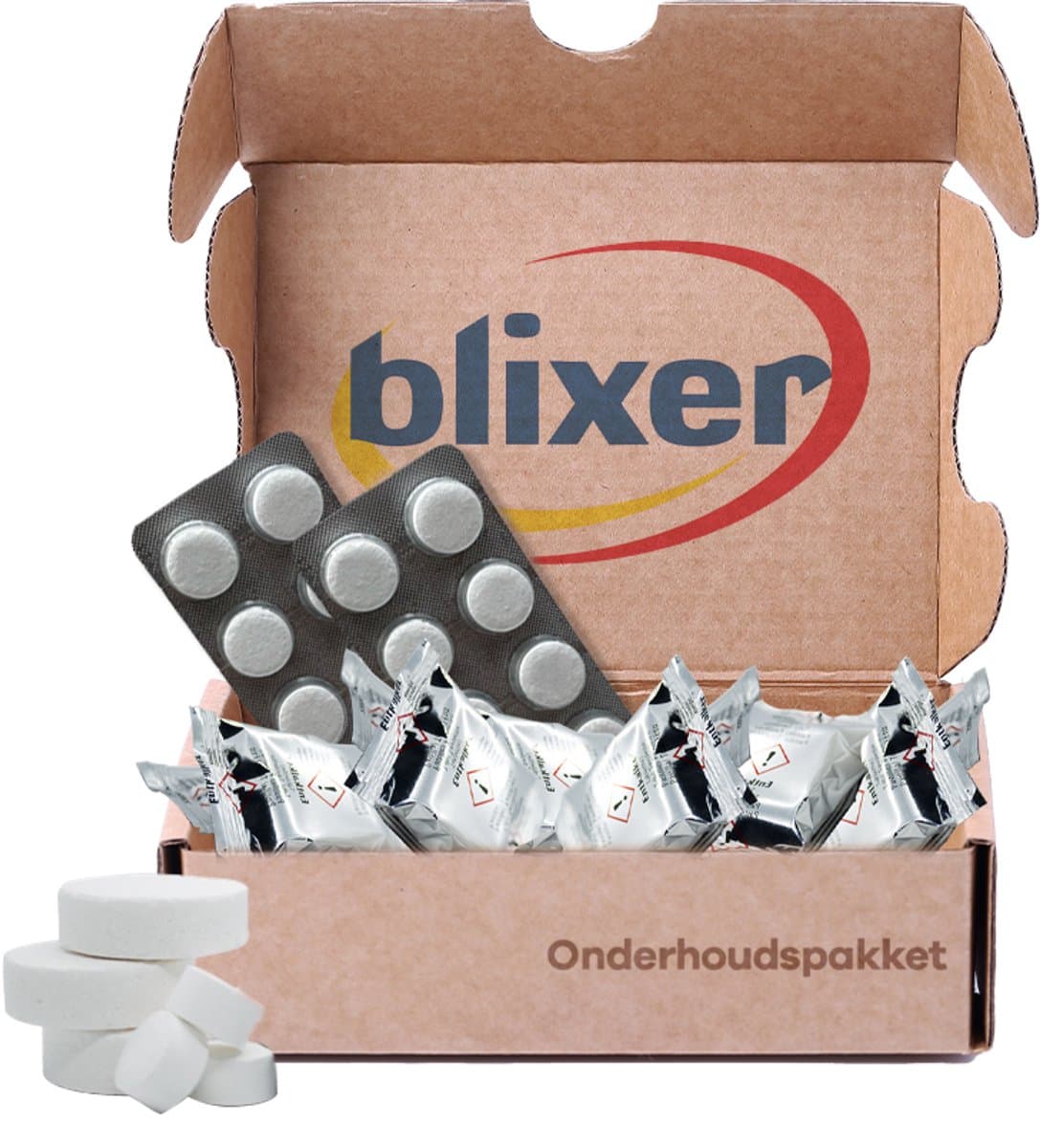 Blixer - 25 stuks - onderhoudspakket - koffiemachinereiniger - koffiemachineontkalker - 10 stuks reinigingstabletten - 15 stuks ontkalkingtabletten - onderhoudsset - koffiemachine - espressomachine