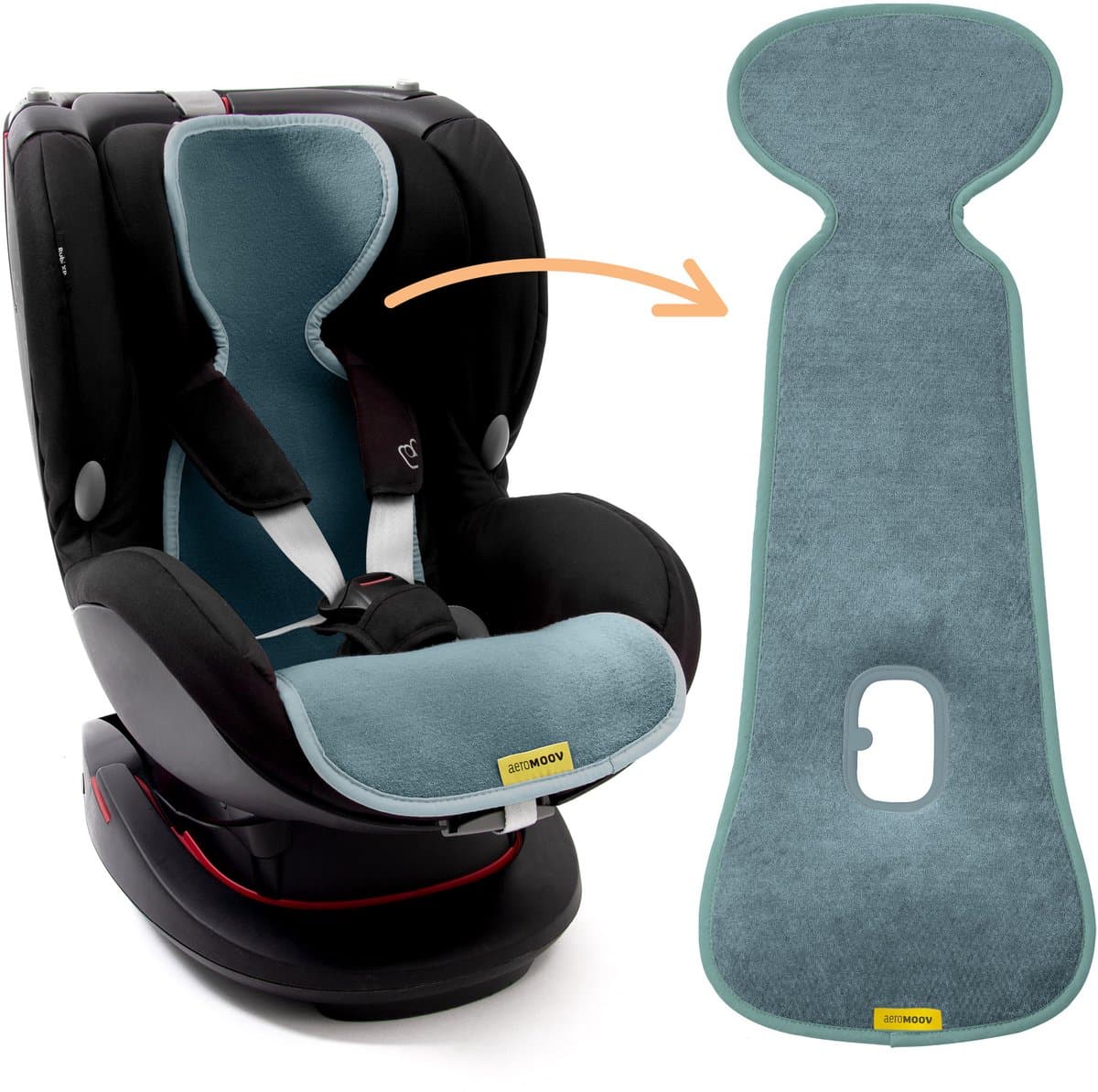 AeroMoov Air Layer – Inlegkussen Autostoel – Ademend & Warmteregulerend - Groep 1 - Mint
