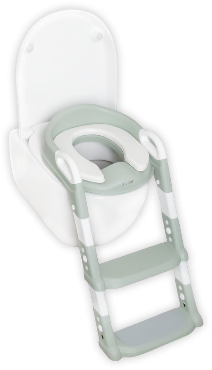 LUVION® WC verkleiner met trapje - Toiletverkleiner met opstapje voor je kind - Toilettrainer - Groen