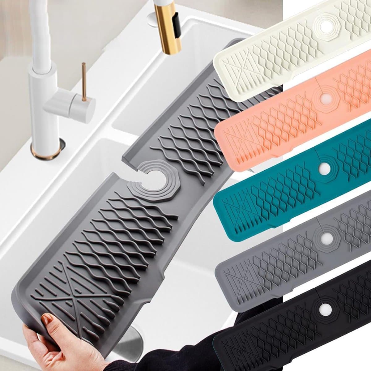 Lexium Gootsteenmat - Gootsteenmatten - Voor Spoelbak - Gootsteen Mat - Spoelbakmat - Wasbak Matje