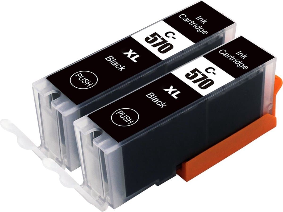Dual Set Inktcartridges Geschikt voor Canon 570 - 2x zwart