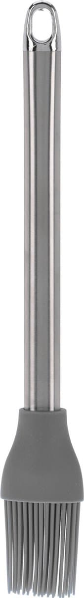 La Cucina Bakkwast - zilver/antraciet - RVS/Siliconen - 26 cm - Keukengerei