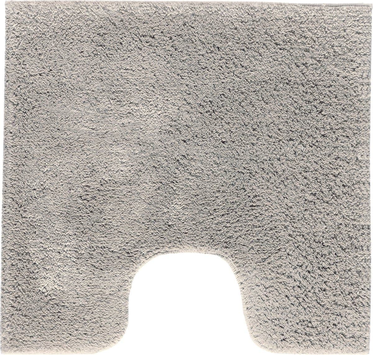 Casilin WC Mat met Uitsparing 60x60cm Havana - Antislip Toiletmat - Vierkante Badmat - Waterabsorberend en Sneldrogend - Wasbaar - Lichtgrijs