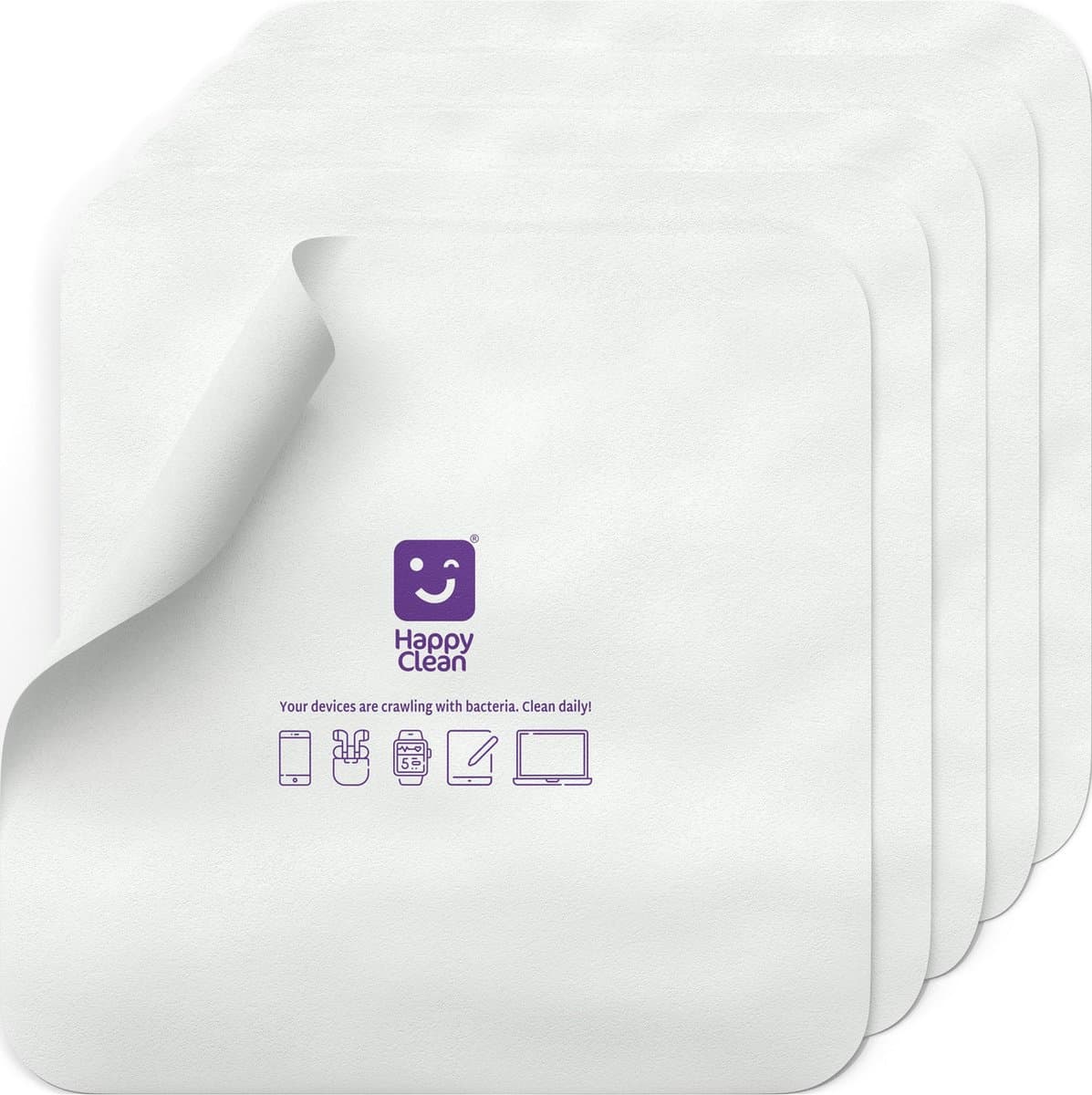 Happy Clean Microvezeldoekjes - 20x20 cm - Voor Alle Beeldschermen - Wasbaar en Herbruikbaar - Voor Laptop, Tablet, Computerscherm