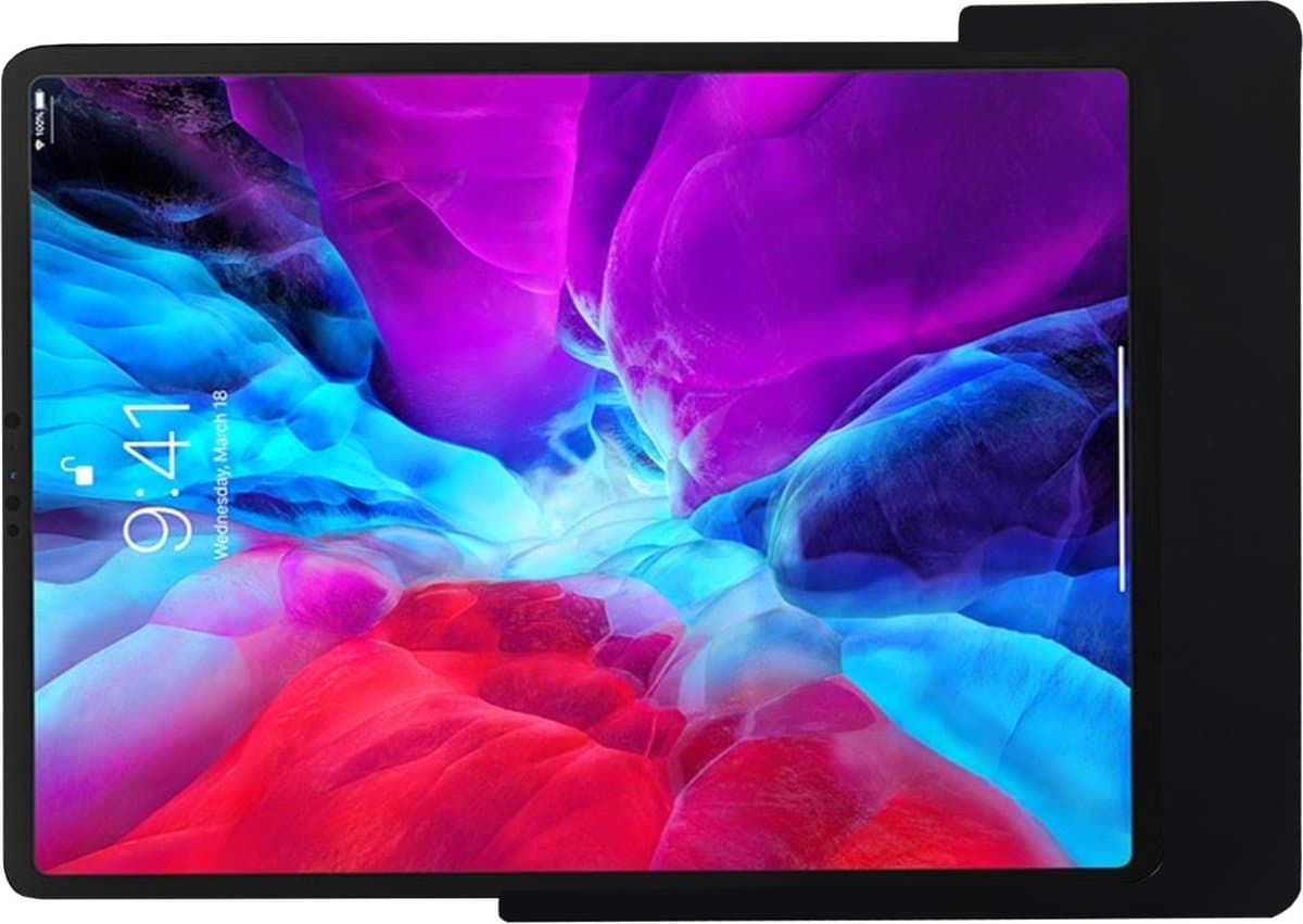 Domo Slide wandhouder vlak met laadfunctionaliteit voor Samsung Galaxy Tab S10+ 12.4 - zwart