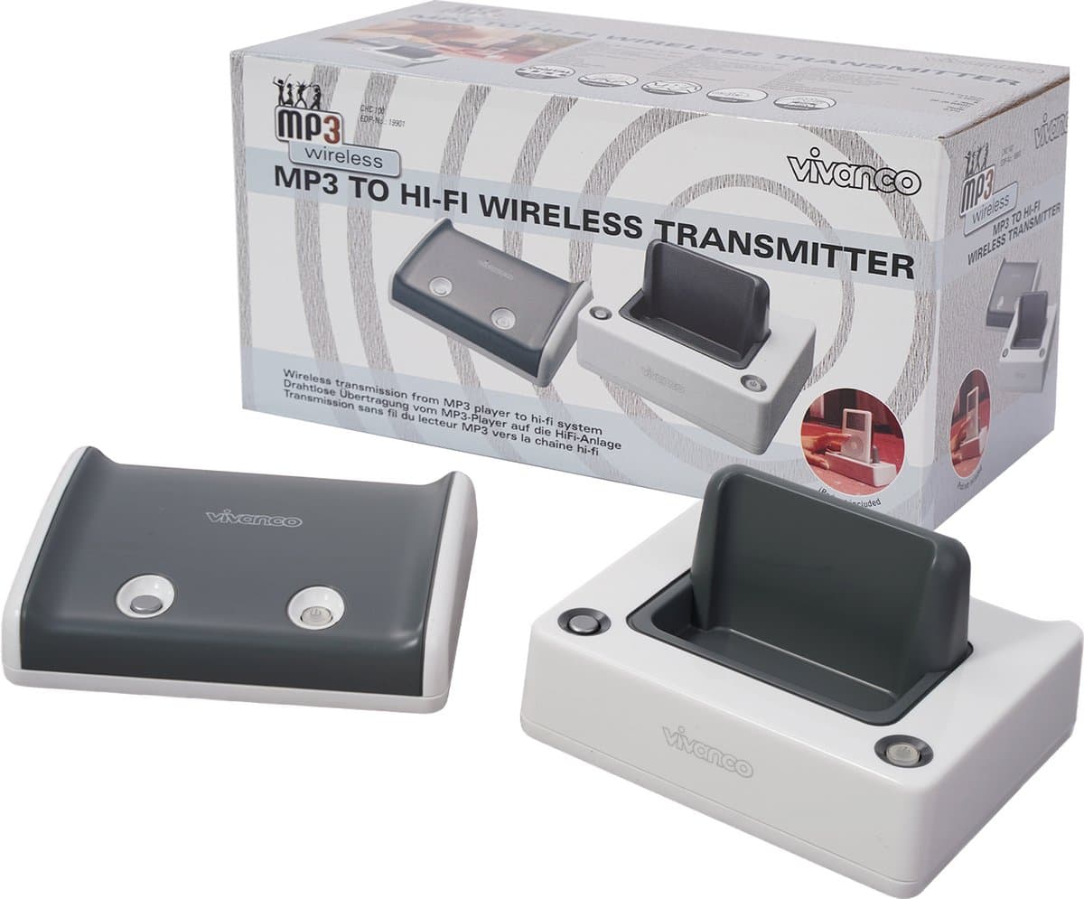 Vivanco HiFi draadloze radio-audiozender 2.4GHz wit