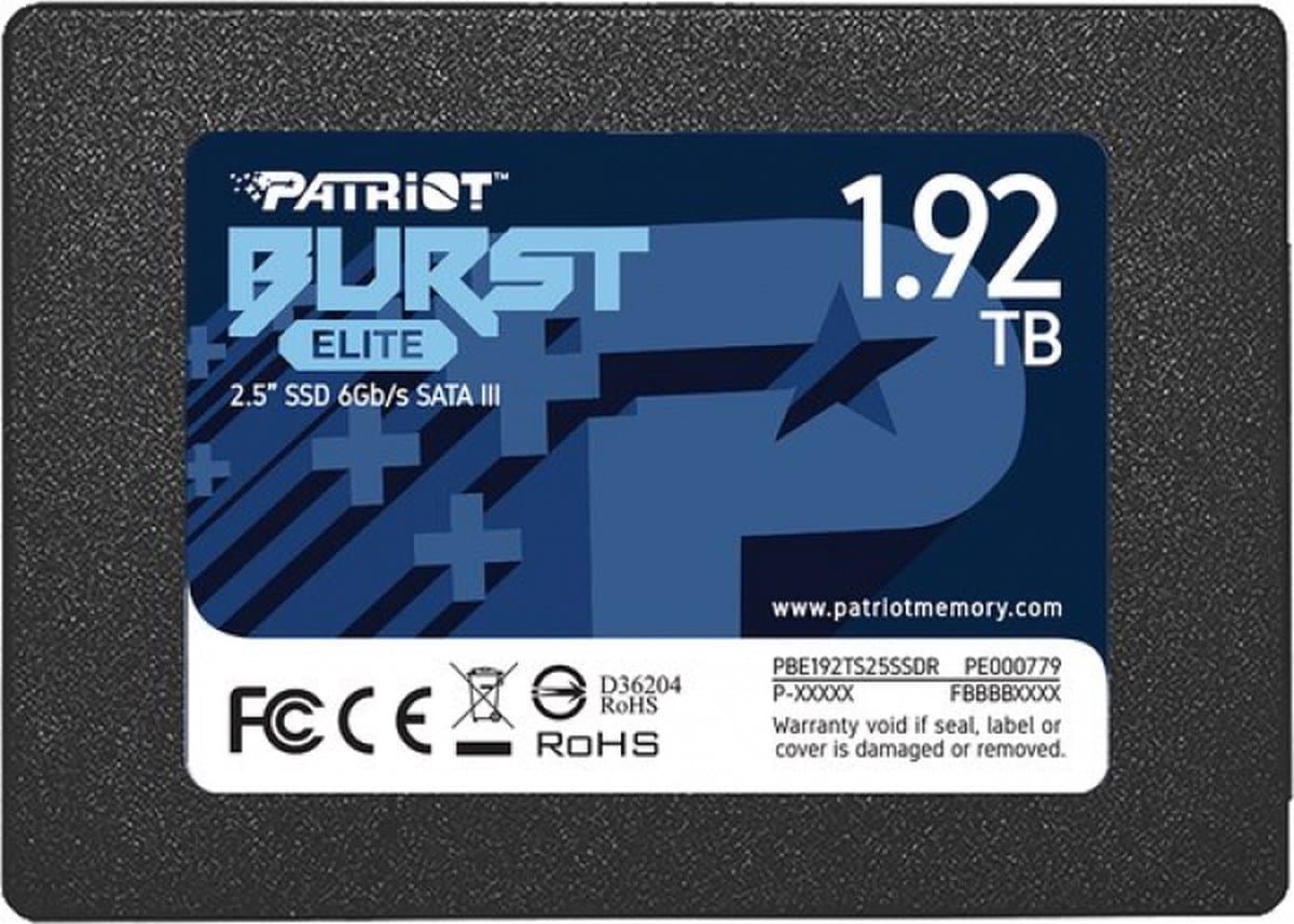 Patriot BURST ELITE 1.92 TB - Solid State Drive 1.92 TB - 2.5" - SATA-600 - 3d v-nand (QLC)