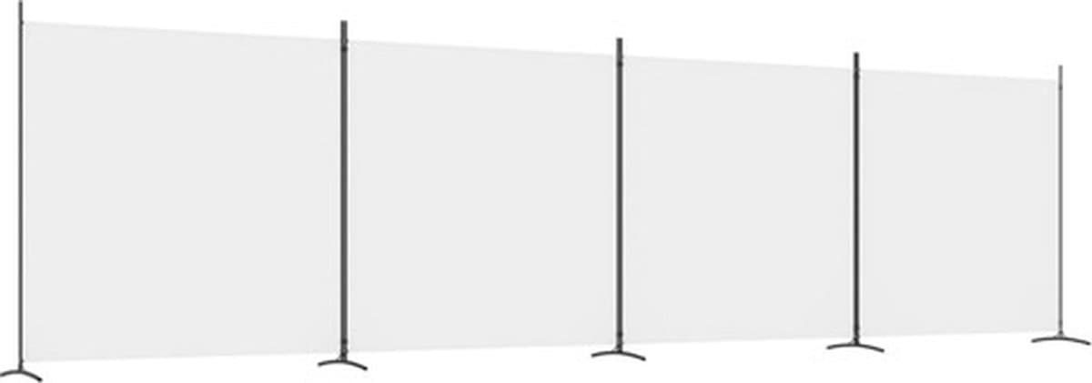 VidaXL 4-panelen kamerscherm - wit, 698 x 180 cm
