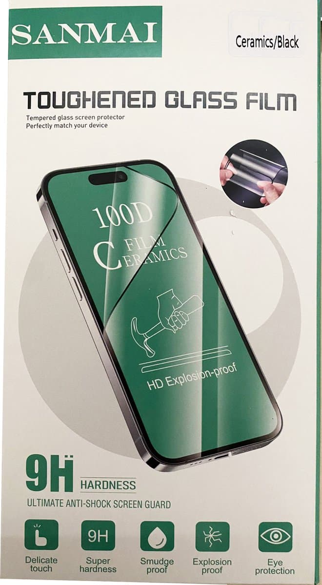 Samsung Galaxy S21 Ultra 5G Screen protector Folie Anti-Shock Ceramisch 100D HD Explosion-proof beschermfolie voor Samsung Galaxy S21 Ultra 5G Zwart - 2stuks