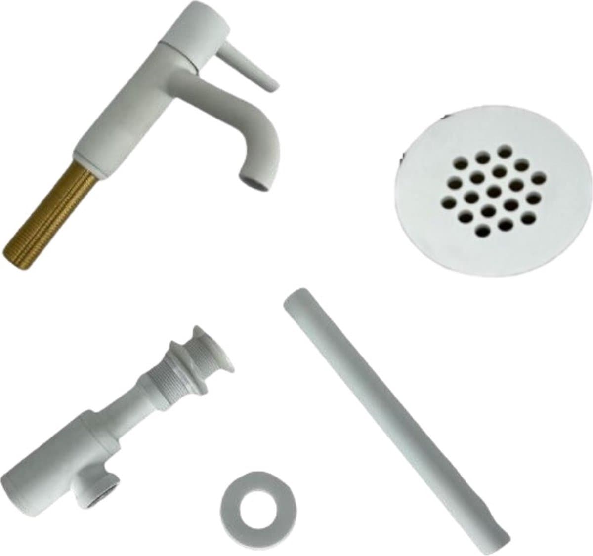 L'aqua Fonteinkraan met Sifonset Mat wit