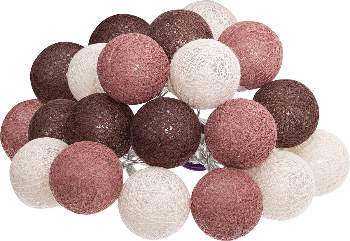 Atmosphera LED Slinger - 20 Ballen, 6 cm, Multikleur