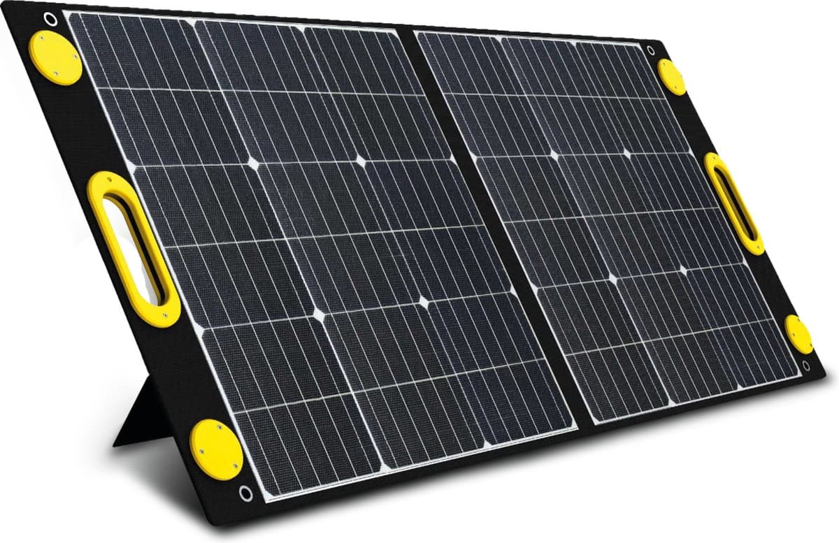 Heko Solar® Unfold 100 - Draagbaar Zonnepaneel - 100W - Opvouwbaar - IP65 - Werkt met Powerbank en Powerstation - USB-A en USB-C - Voor Camper - Noodpakket, Kamperen en Outdoor