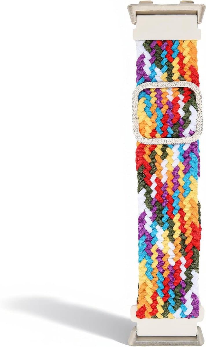 Verstelbare Flanellen Horlogeband voor 46mm Smartwatch - Comfortabele en Duurzame Band in Regenboogkleuren