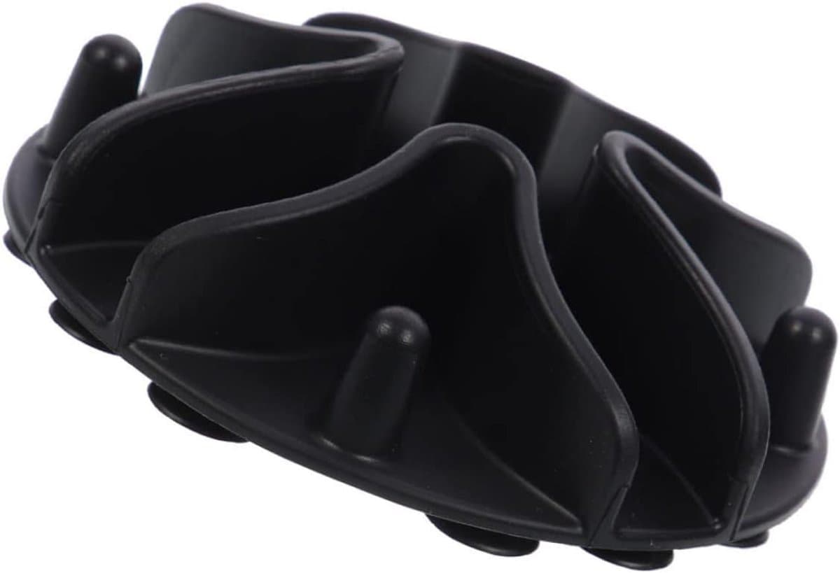 Voerbak Inzetstuk - Hondenvoerbak - Langzaam Eten - Flexibele Siliconen - 14 cm breed - Zwart