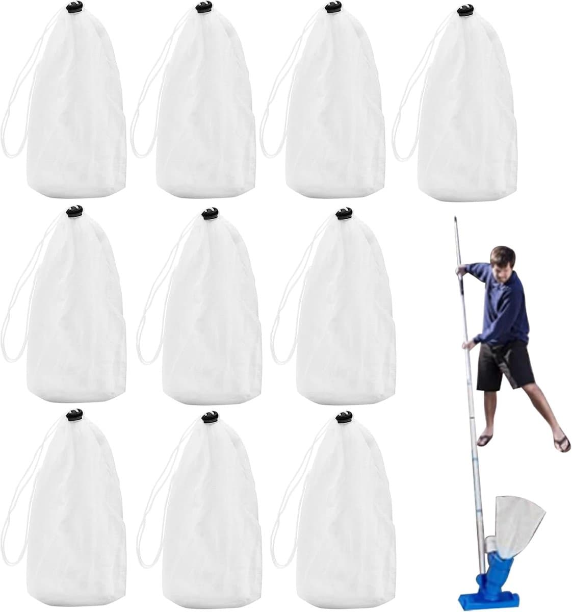 Filterzakken Zwembadstofzuiger - Reservefilters Nylon - Water Reinigen - Herbruikbaar Duurzaam Materiaal - 10 Stuks - Uniek