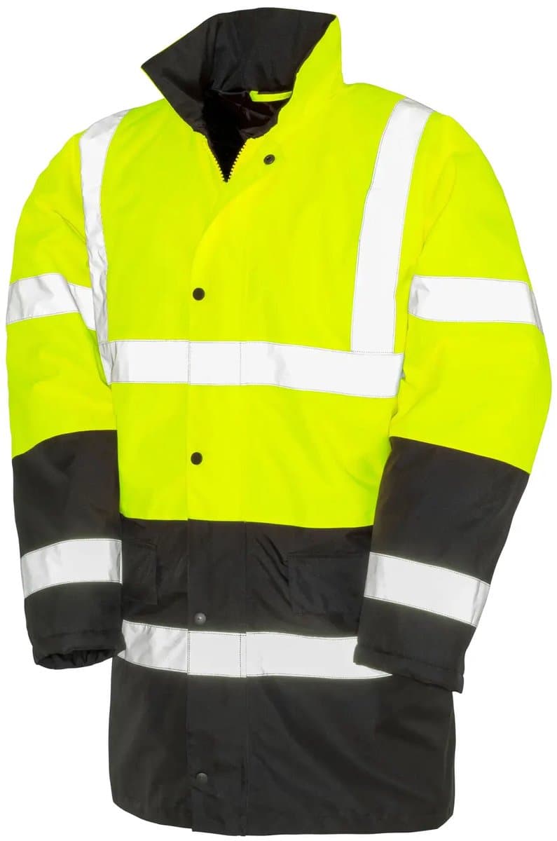 Regatta Motorway 2-Tone Safety Coat RT452 - Fluorescent Yellow/Black - S
