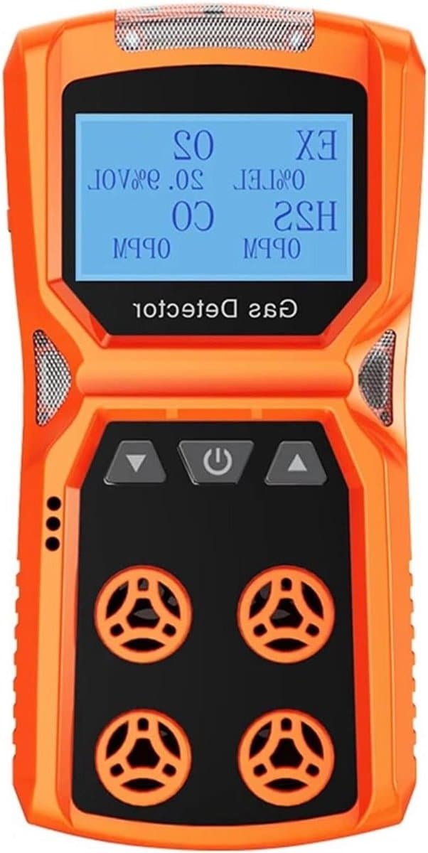 Multi Gasdetector - Gasmeter Lekdetector - Veiligheid Monitoren - 4 In 1 Meting - 850 Gram - Oranje
