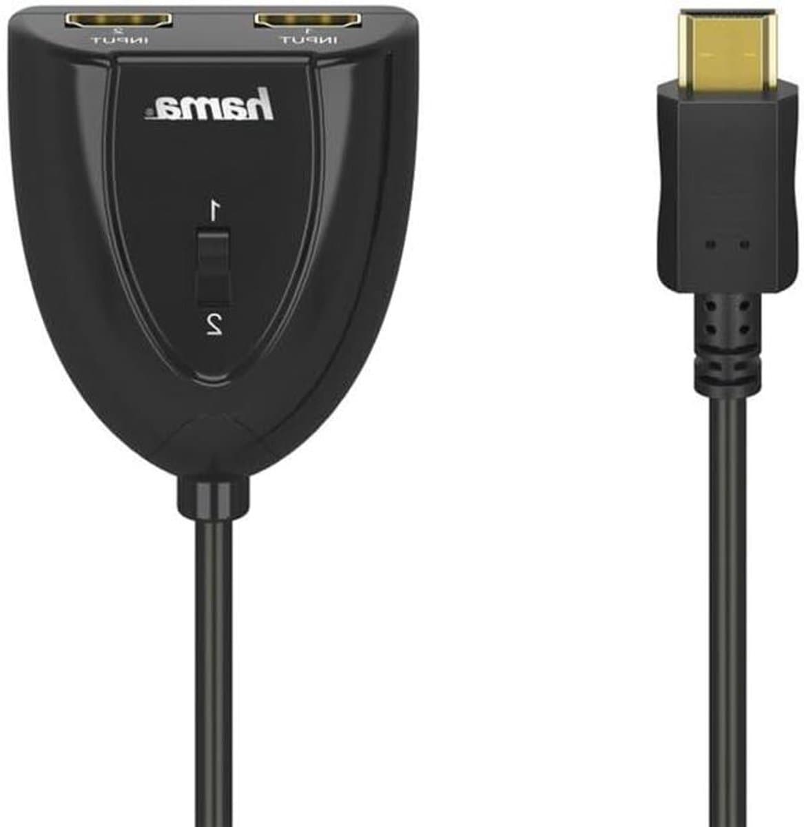 Video Schakelaar - HDMI Switcher - Apparaten Koppelen - Twee Ingangen - 10 x 6 x 10 cm - Zwart