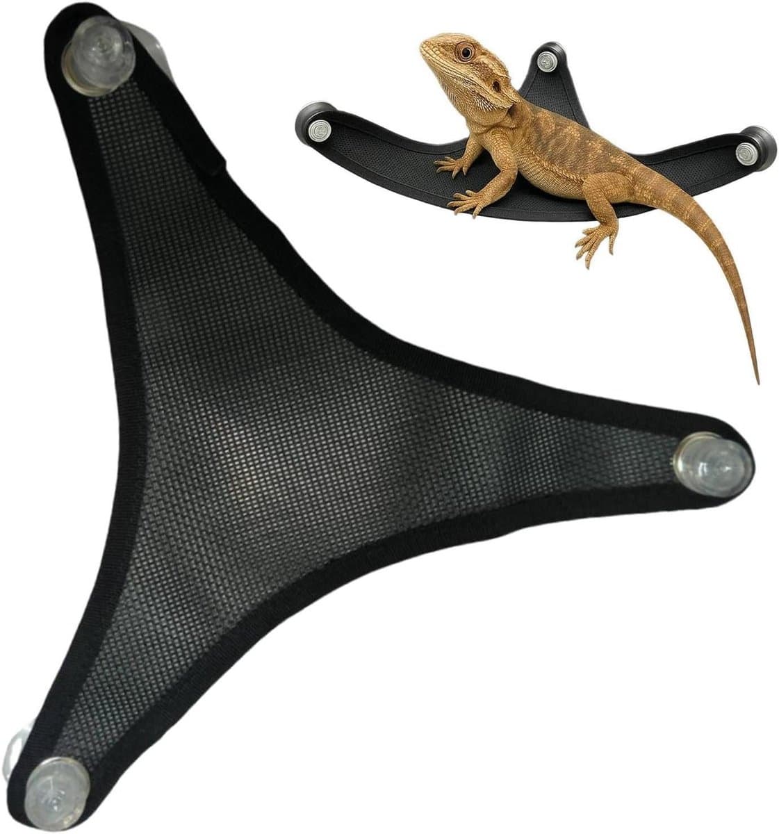 Reptielen Hangmat - Terrarium Schommel - Reptielen Ontspannen - Ademend Mesh Materiaal - 29x29cm - Groen