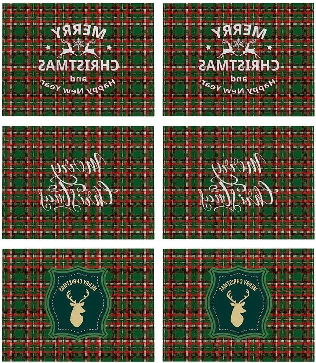 Placemats Set - Tafelkleden - Eettafel Decoratie - Wasbaar Katoen Linnen - 42x32 CM - Meerdere Kleuren