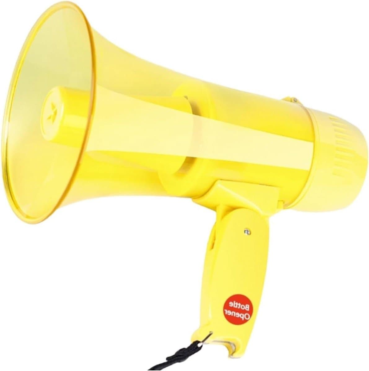 Draagbare Megafoon - Luidspreker Hoorn - Evenementen Leiding - Krachtig Geluid - 22.5*13.8cm - Geel
