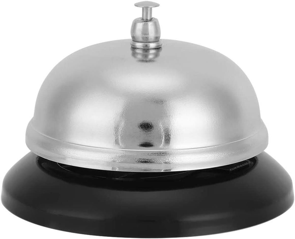 Servicebel Roestvrij Staal - Dinerbel Keukenbel - Aandacht Trekken - Spiegelglans Afwerking - 8.5 cm Diameter - Zilver