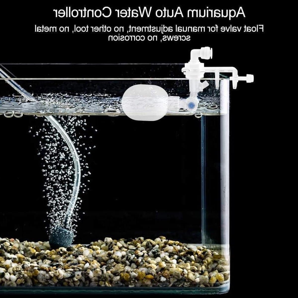 Water Level Controller - Auto Top-Off Systeem - Aquarium Onderhoud - Verstelbare Vlotterklep - 15 mm dikte - Metaal