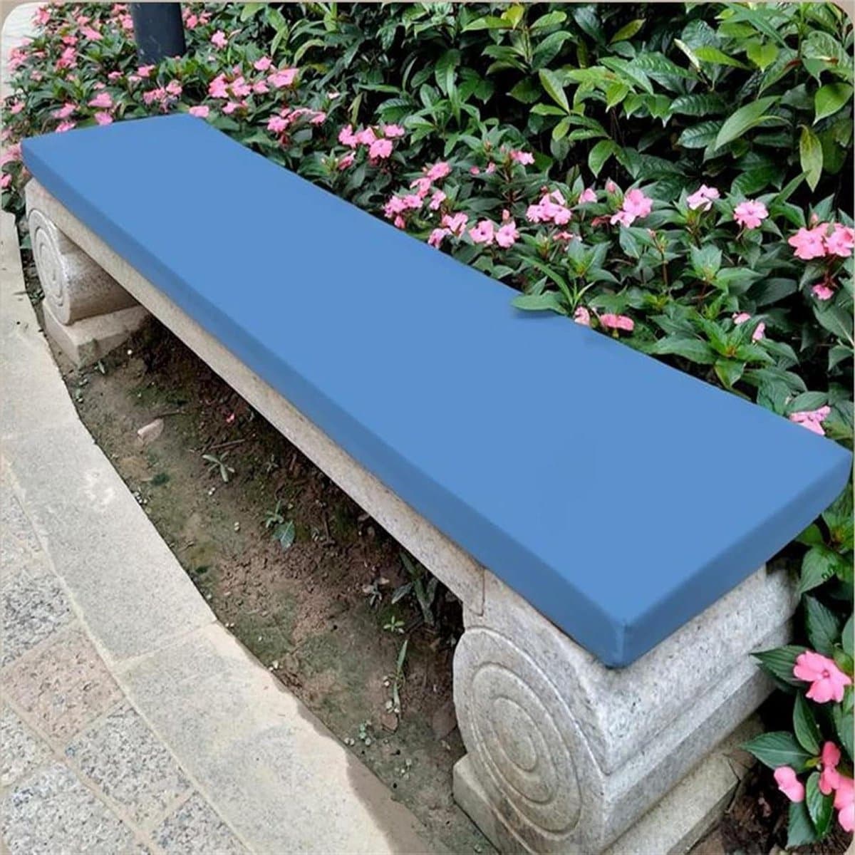 Dikke Buitenkussen - Zitkussen Bank - Comfortabel Zitten - Waterproof Hoge Dichtheid - 100x45x5cm - Blauw
