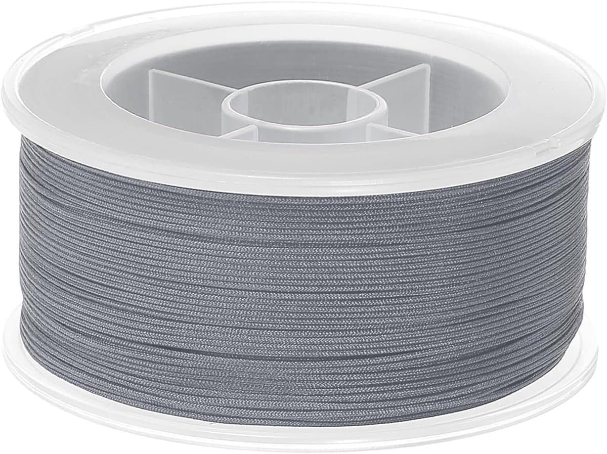 Nylon Koord - Armband Draad - Sieraden Maken - Gevlochten Sterk Nylon - 100 meter - Donkergrijs