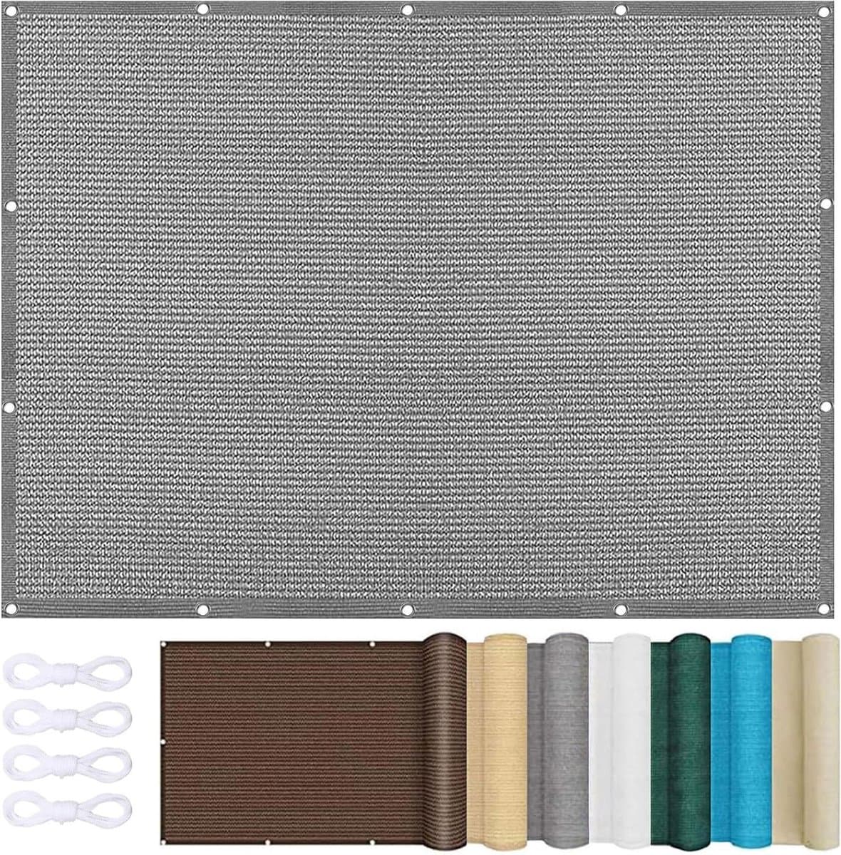 Balkonscherm - Privacydoek Balkon - Zonwering Creëren - UV-Bestendig Ademend - 115 x 225 cm - Grijs