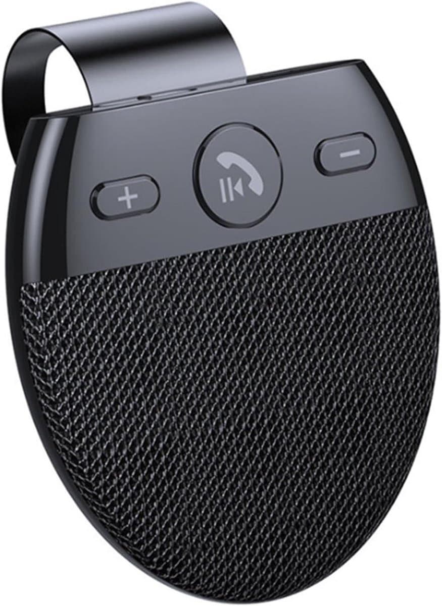 Draagbare Bluetooth Carkit - Handsfree Luidspreker - Veilig Bellen - Zonneklep Bevestiging - 12 x 10 x 6 cm - Zwart