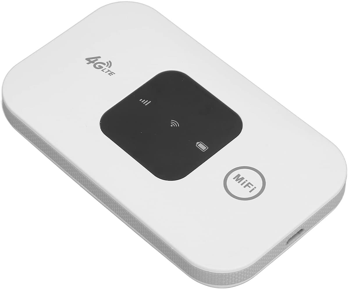 ONF3 - Mobiele Wifirouter - 4G Netwerkhotspot - Compact en Draagbaar - Wit - Voor Zakenreizigers en Buitenreizigers - Simkaartsleuf - 2100 mAh B...